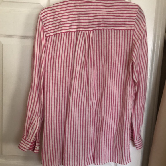 Chicos pink ticking stripe tunic size 0 - Picture 2 of 4